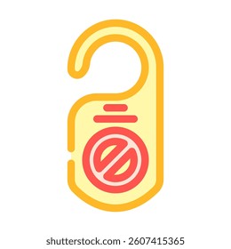 do not disturb hybrid work color icon vector. do not disturb hybrid work sign. isolated symbol illustration