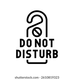 do not disturb hybrid work line icon vector. do not disturb hybrid work sign. isolated contour symbol black illustration