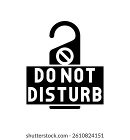 do not disturb hybrid work glyph icon vector. do not disturb hybrid work sign. isolated symbol illustration