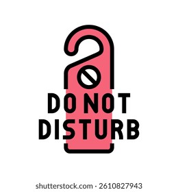 do not disturb hybrid work color icon vector. do not disturb hybrid work sign. isolated symbol illustration