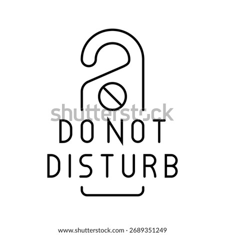 do not disturb hybrid work line icon vector. do not disturb hybrid work sign. isolated contour symbol black illustration