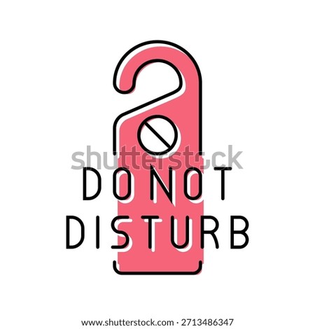 do not disturb hybrid work color icon vector. do not disturb hybrid work sign. isolated symbol illustration