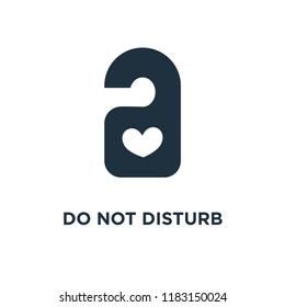Do not disturb icon. Black filled vector illustration. Do not disturb symbol on white background. Can be used in web and mobile.