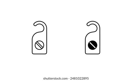Nicht stören Icon-Design mit weißem Hintergrund Stock Illustration