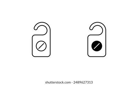 Do Not Disturb icon design with white background stock illustration