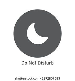 Do Not Disturb Icon . DND Icon Vector Image Illustration . Mobile Phone Icon