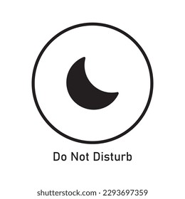 Do Not Disturb Icon . DND Icon Vector Image Illustration . Mobile Phone Icon