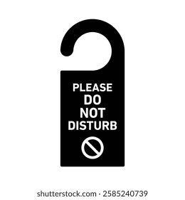 Do not disturb icon Flat vector set outline