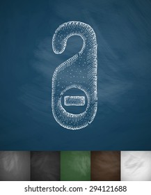 do not disturb icon. Hand drawn vector illustration. Chalkboard Design