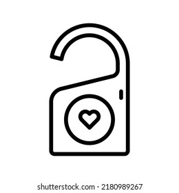 Do Not Disturb Icon. Line Art Style Design Isolated On White Background