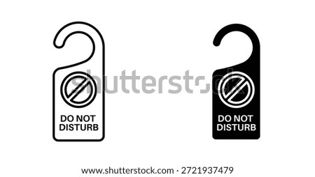 Do not disturb icon. Line with editable stroke and flat for Web