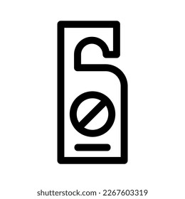 stören nicht Symbol oder Logo, einzelne Zeichen Symbol Vektorgrafik - hochwertige Vektorsymbole in schwarzem Stil
