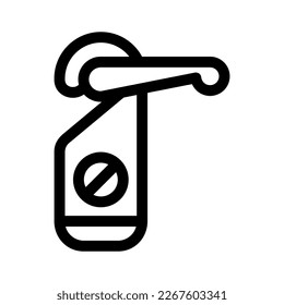 no perturbar iconos o logotipo símbolo de signo aislado ilustración vectorial - iconos vectoriales de estilo negro de alta calidad

