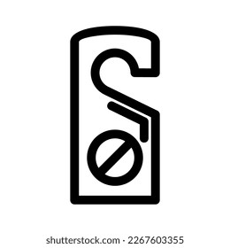 no perturbar iconos o logotipo símbolo de signo aislado ilustración vectorial - iconos vectoriales de estilo negro de alta calidad
