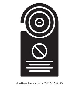 Do not disturb icon or logo illustration black style