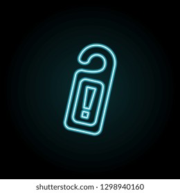 Do not disturb icon in neon style. Simple thin line, outline vector of Summer icons for UI and UX, website or mobile application