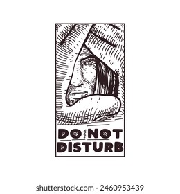 do not disturb icon, please make a silent gesture, psst or shh, silent or secret, shut up, engraving