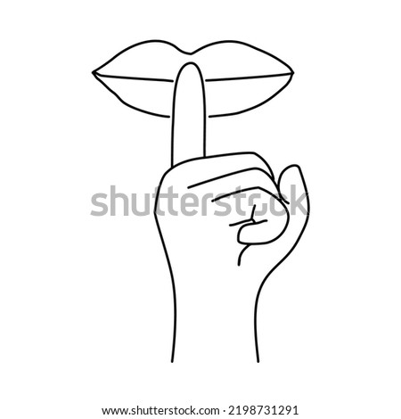 do not disturb icon, please do quiet, silence line symbol on white background - editable stroke vector illustration eps10.