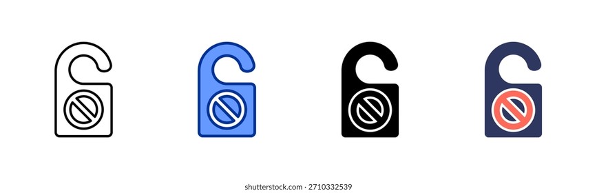 No molestar icono conjunto de múltiples estilos de colección