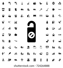 Do not disturb icon. set of filled cleaning icons.