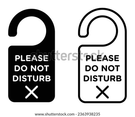 Do not disturb icon set in black filled and outlined style. suitable for UI designs