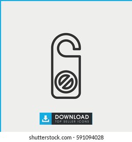 do not disturb icon. Simple outline do not disturb vector icon. On white background.