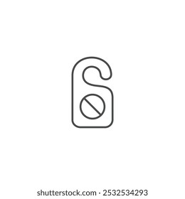 Não perturbe a ilustração vetorial do símbolo de ícone