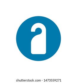 Do Not Disturb icon, travel and tourism, door hanger sign vector graphics, a linear pattern on a white background, eps 10.