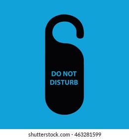 Do Not Disturb icon vector sign. Blue background