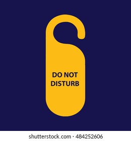 Do Not Disturb icon vector sign. Blue background
