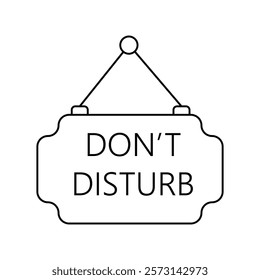 do not disturb icon with white background vector stock illustration