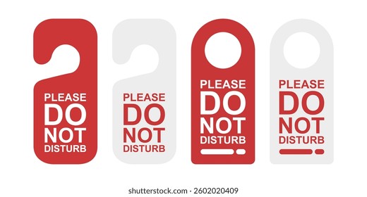 Do Not Disturb Label Door Hanger Vector Icon.
