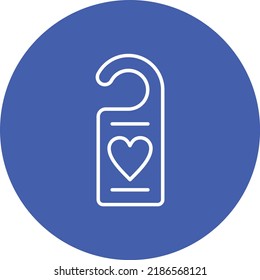Do not Disturb line circle icon vector image. Can also be used for web apps, mobile apps and print media.