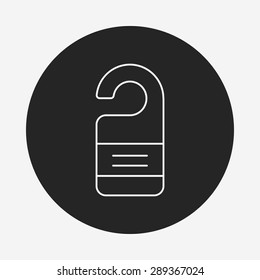 Do not disturb line icon