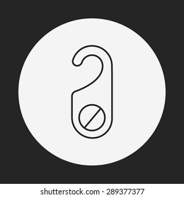 Do not disturb line icon
