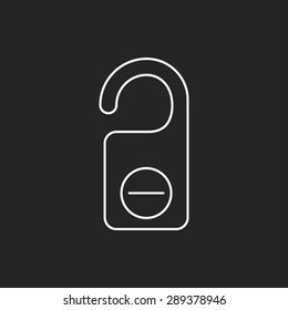 Do not disturb line icon