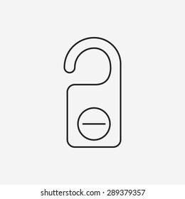 Do not disturb line icon
