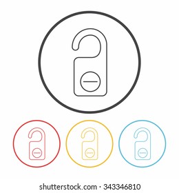 Do not disturb line icon