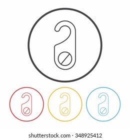 Do not disturb line icon