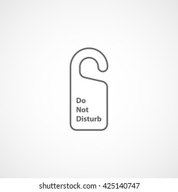 Do Not Disturb Line Icon On White Background