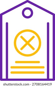 Do Not Disturb Line Two Color Vector Icon Design