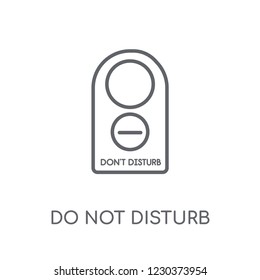 Do not disturb linear icon. Modern outline Do not disturb logo concept on white background from Hotel and Restaurant collection. Suitable for use on web apps, mobile apps and print media.