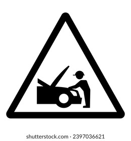Do Not Disturb The Mechanic Symbol Sign,Vector Illustration, Isolate On White Background Label. EPS10