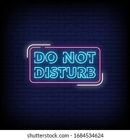 Do Not Disturb Neon Signs Vector