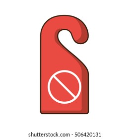do not disturb notice icon vector illustration design