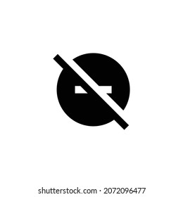 stören Sie nicht das Symbol. Flaches Design einzeln auf weißem Hintergrund. Vektorgrafik