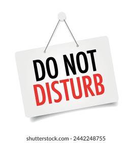 Do not disturb on door sign
