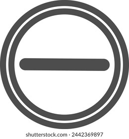 No molestar en el contorno, icono simple, ilustración vectorial. 