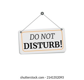 Do Not Disturb On Signboard Hanging Stock Vector (Royalty Free ...