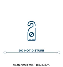 do not disturb outline vector icon. simple element illustration. do not disturb outline icon from editable hotel concept. can be used for web and mobile
